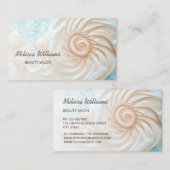Elegante conch kust visitekaartje (Voorkant / Achterkant)