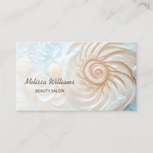 Elegante conch kust visitekaartje (Voorkant)