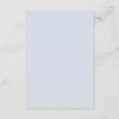 Elegante Coneflower Minimalist Dusty Blue Wedding Informatiekaartje (Achterkant)