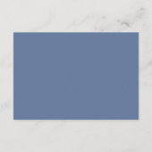 Elegante Coneflower Minimalist Dusty Blue Wedding Informatiekaartje (Achterkant)
