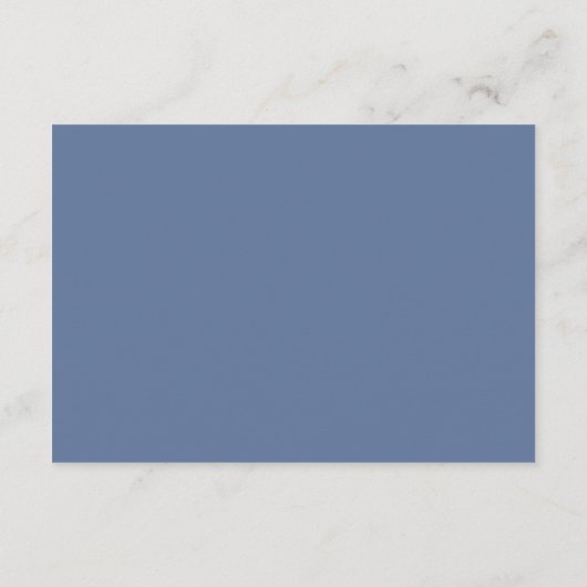 Elegante Coneflower Minimalist Dusty Blue Wedding Informatiekaartje (Achterkant)