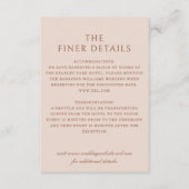 Elegante coneflower minimalistische terracotta bru informatiekaartje (Voorkant)