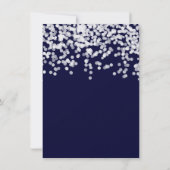 Elegante Confetti elke kleur marineblauw weelde Save The Date (Achterkant)