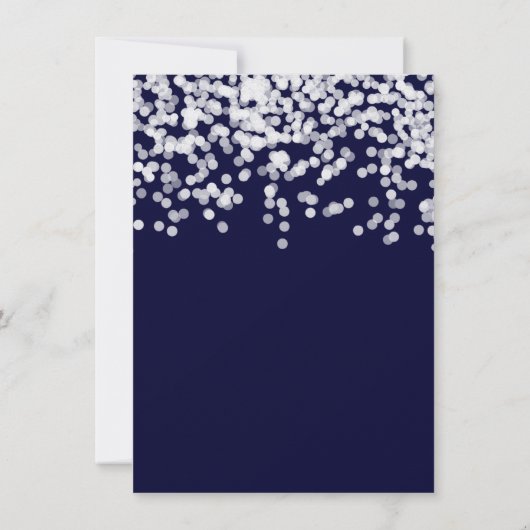 Elegante Confetti elke kleur marineblauw weelde Save The Date (Achterkant)