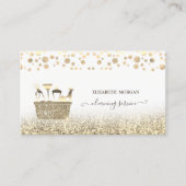 Elegante Confetti Gold Glitter reinigingsmiddelen Visitekaartje (Voorkant)
