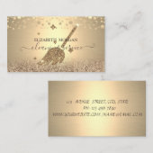 Elegante Confetti Maid Cleaning Glitter Gold Visitekaartje (Voorkant / Achterkant)