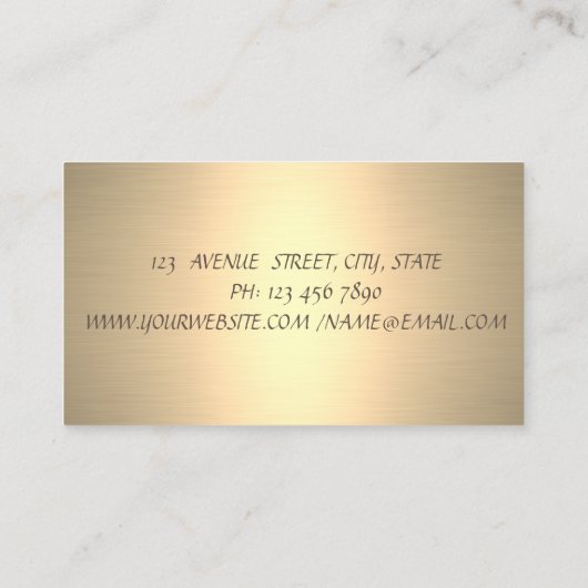 Elegante Confetti Maid Cleaning Glitter Gold Visitekaartje (Achterkant)