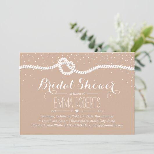 Elegante confettistippen die de knoop aandraaien B Kaart (Staand voorkant)