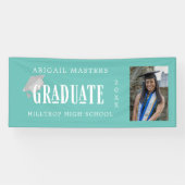 elegante congraten afstuderen fotobanner spandoek (Horizontaal)