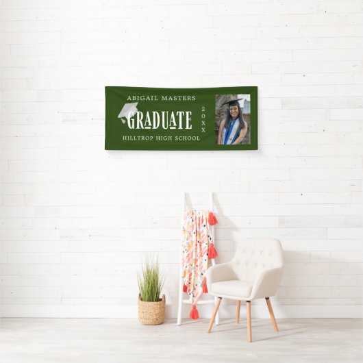 elegante congraten afstuderen fotobanner spandoek (Insitu)