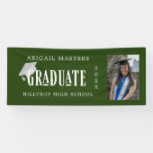 elegante congraten afstuderen fotobanner spandoek (Horizontaal)