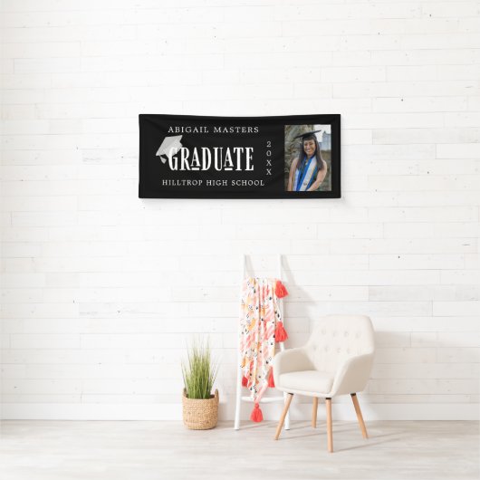 elegante congraten afstuderen fotobanner spandoek (Insitu)