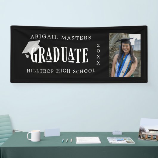 elegante congraten afstuderen fotobanner spandoek (Beurs)