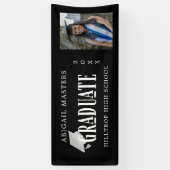 elegante congraten afstuderen fotobanner spandoek (Verticaal)