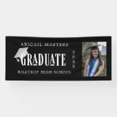 elegante congraten afstuderen fotobanner spandoek (Horizontaal)