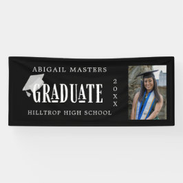 elegante congraten afstuderen fotobanner spandoek