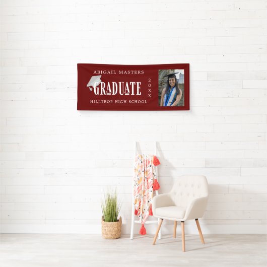 elegante congraten afstuderen fotobanner spandoek (Insitu)