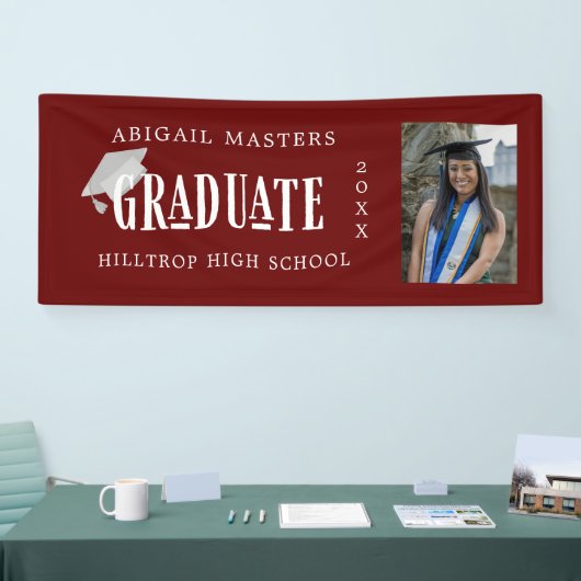 elegante congraten afstuderen fotobanner spandoek (Beurs)
