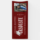 elegante congraten afstuderen fotobanner spandoek (Verticaal)