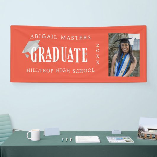 elegante congraten afstuderen fotobanner spandoek (Beurs)