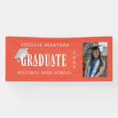 elegante congraten afstuderen fotobanner spandoek (Horizontaal)