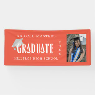 elegante congraten afstuderen fotobanner spandoek