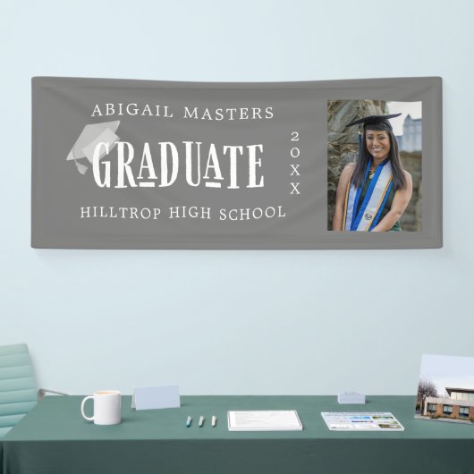 elegante congraten afstuderen fotobanner spandoek (Beurs)