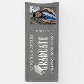 elegante congraten afstuderen fotobanner spandoek (Verticaal)