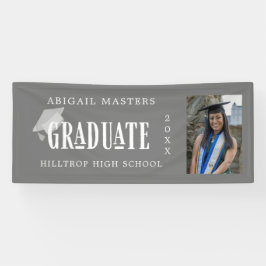 elegante congraten afstuderen fotobanner spandoek
