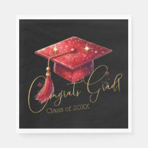 Elegante Congrats Afstudeerwerk in Rood, Goud & Zw