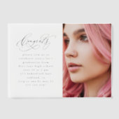 Elegante Congrats Script Foto Afstuderen Party Vellum Uitnodigingen (Voorkant)