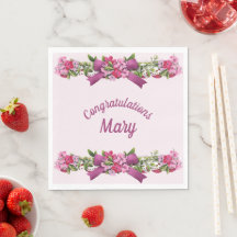 Elegante congratulatie papieren servet
