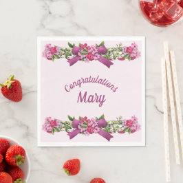 Elegante congratulatie papieren servet