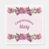 Elegante congratulatie papieren servet (Voorkant)