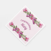 Elegante congratulatie papieren servet (Hoek)