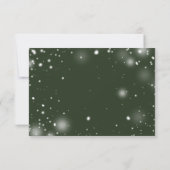 Elegante Coniferen en Poinsettia Kerst RSVP Kaartje (Achterkant)