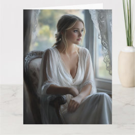 Elegante contemplatie: Waterverf Kaart