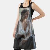 Elegante contemplatie: Waterverf kunst Schort (Insitu)