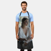 Elegante contemplatie: Waterverf kunst Schort (Gedragen)