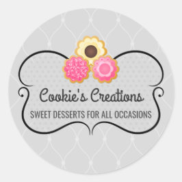 Elegante Cookie Bakkerij Box Seals Ronde Sticker