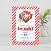 Elegante Cookie Exchange Party Blauw Rood Kaart (Staand voorkant)