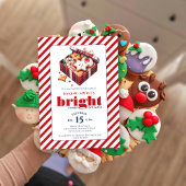 Elegante Cookie Exchange Party Blauw Rood Kaart