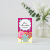Elegante Cookie Pops Bakkerij Visitekaartje (Staand voorkant)