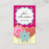 Elegante Cookie Pops Bakkerij Visitekaartje (Voorkant)