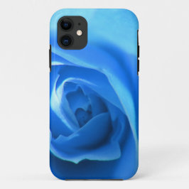 Elegante, coole blauw roos bloemfotokunst. iPhone 11 hoesje