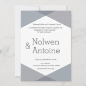 Elegante coole moderne lila grijze geometrische br kaart (Voorkant)