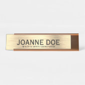 Elegante Coördinator Gezondheid & Veiligheid Bureau Naambordje (Voorkant)