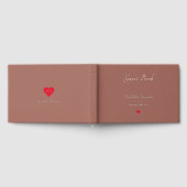 Elegante Copper Rust Roos Gold Weddings Jubileum Gastenboek (Volledig)