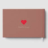 Elegante Copper Rust Roos Gold Weddings Jubileum Gastenboek (Achterkant)