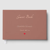 Elegante Copper Rust Roos Gold Weddings Jubileum Gastenboek (Voorkant)